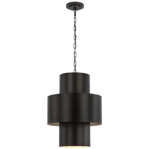 Chalmette Aged Iron Four-Light Layered Pendant by Julie Neill, image 1