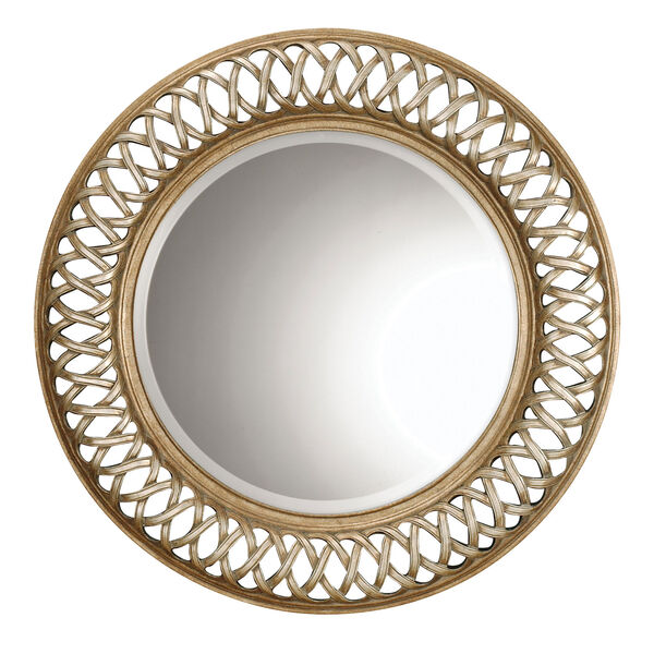 Nicollet Silver and Gold Framed Circular Wall Mirror, image 2