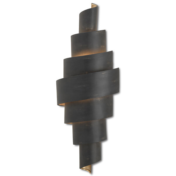 Chiffonade French Black and Painted Gold Two-Light Wall Sconce, image 4