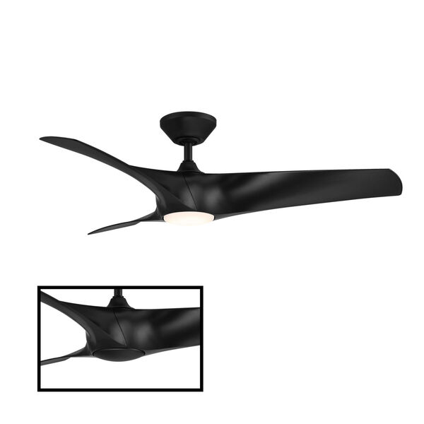 Zephyr Matte Black 52-Inch ADA LED Ceiling Fan, image 3