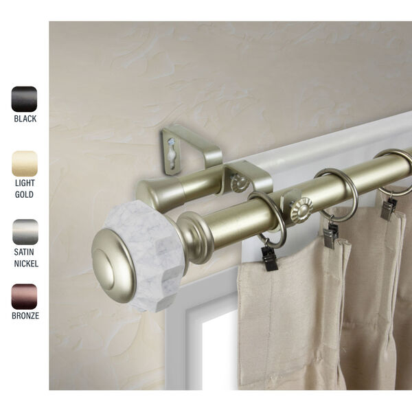 Rod Desyne Linden Gold 48 84 Inch, Double Curtain Rod Gold