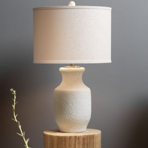 Gilbert Textured Matte White One-Light Table Lamp, image 2