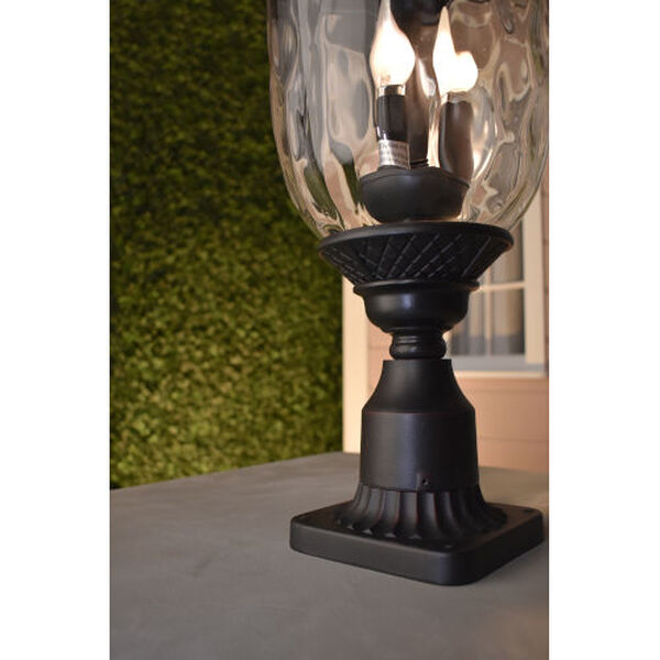 Carriage House Oriental Bronze One-Light Outdoor Post Light with Water Glass, image 3