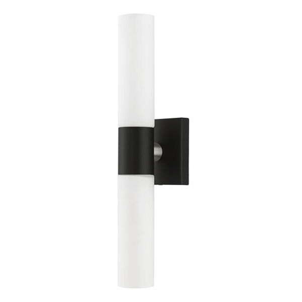 Aero Black and Brushed Nickel Two-Light ADA Wall Sconce, image 2