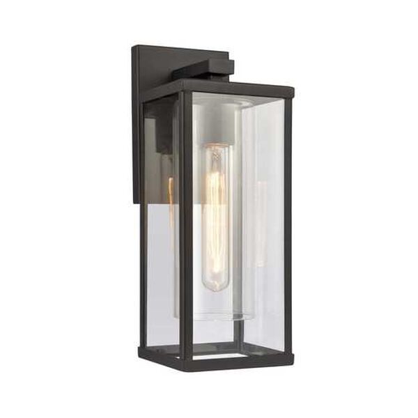 Augusta Matte Black 14-Inch One-Light Outdoor Wall Sconce, image 1