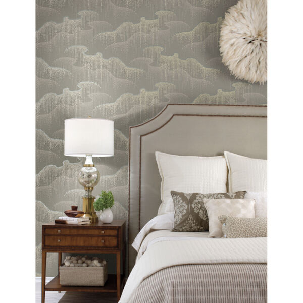 Candice Olson Modern Nature 2nd Edition Taupe Moonlight Pearls Wallpaper, image 1