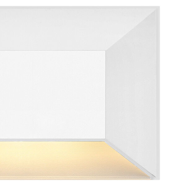 Nuvi Matte White Medium Rectangular LED Deck Sconce, image 3