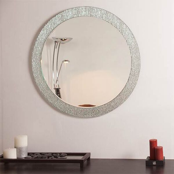 Molten Round Beveled Frameless Bathroom Mirror, image 5