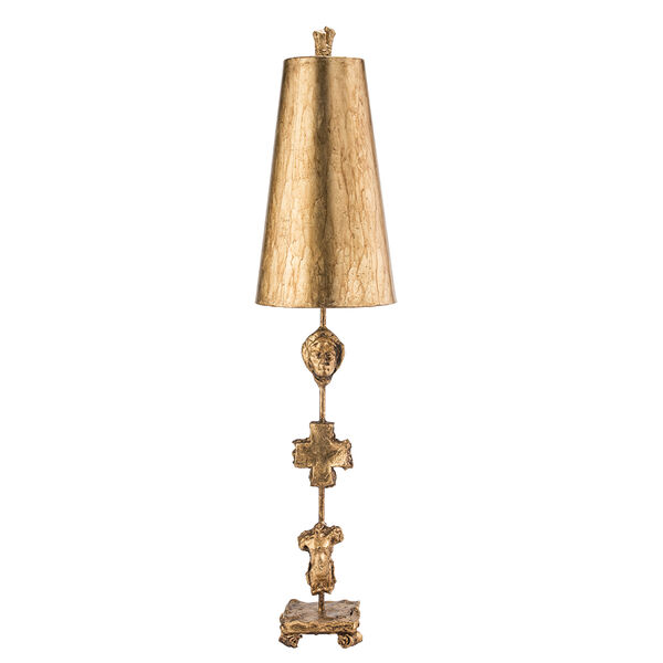 Fragment Golf Leaf and Umber One-Light Table Lamp, image 1