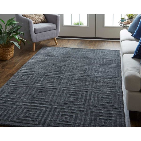 Redford Gray Black Rectangular 3 Ft. 6 In. x 5 Ft. 6 In. Area Rug, image 3