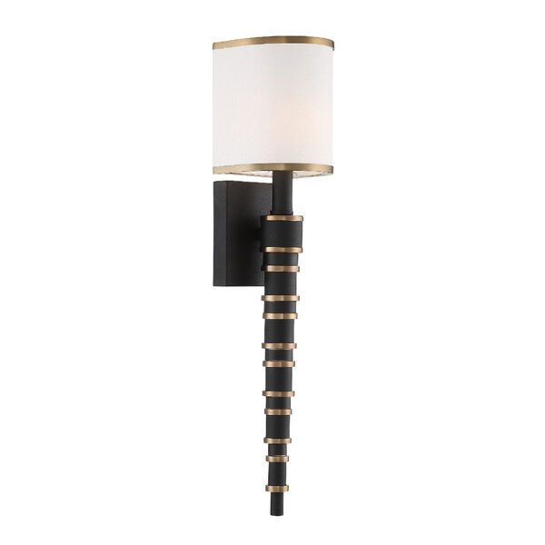 Sloane Vibrant Gold and Black Forged Five-Inch One-Light Wall Sconce, image 2