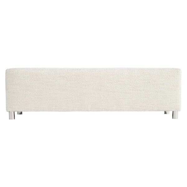 Modulum White and Stainless Steel Rectangle Bench, image 3