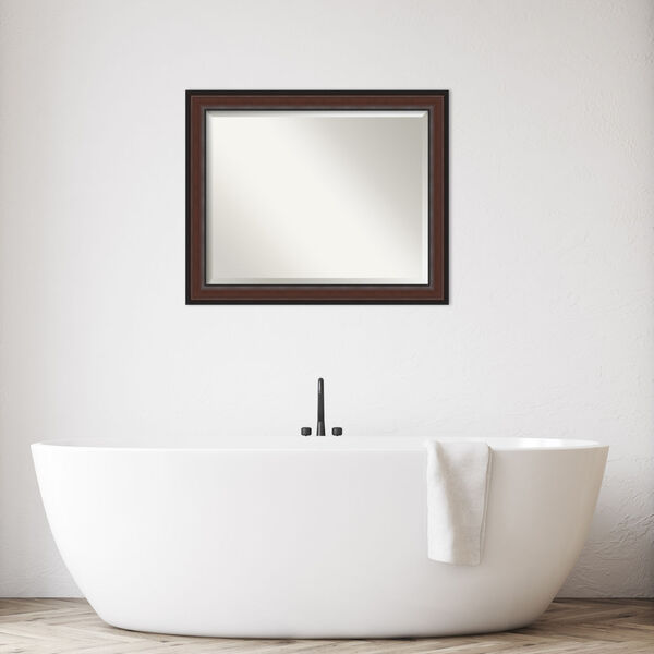 Harvard Walnut 33W X 27H-Inch Bathroom Vanity Wall Mirror, image 5