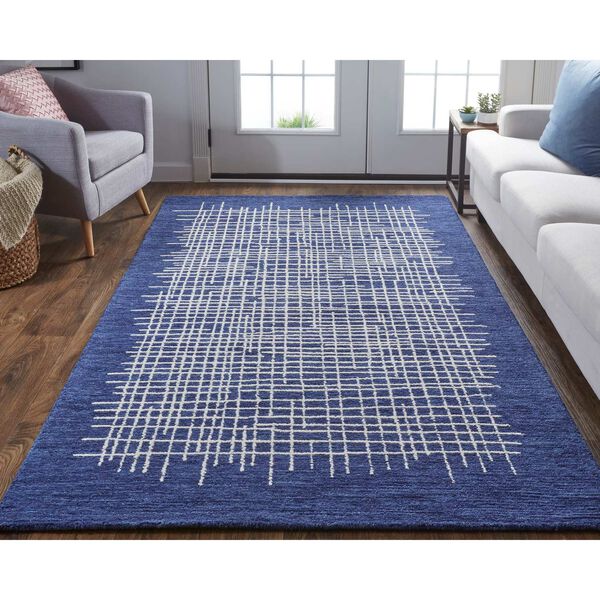Maddox Blue Ivory Rectangular 3 Ft. 6 In. x 5 Ft. 6 In. Area Rug, image 3