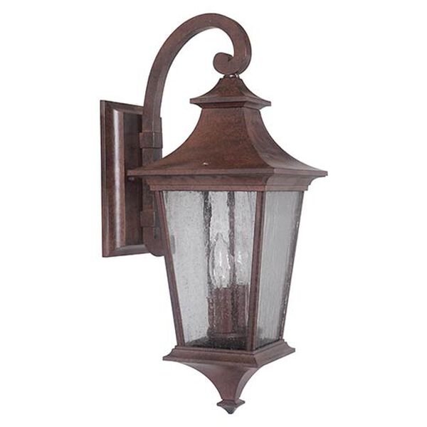 Argent Aged Bronze One-Light Medium LED Outdoor Wall Mount Lantern with Clear Seeded Glass, image 1