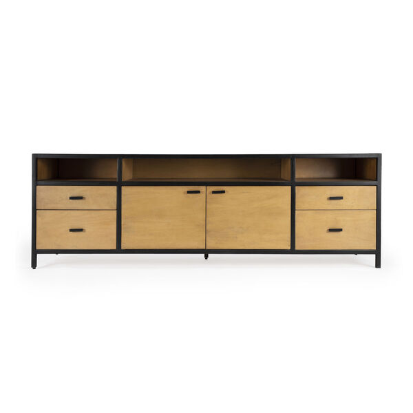 Hans Natural and Black TV Stand, image 4