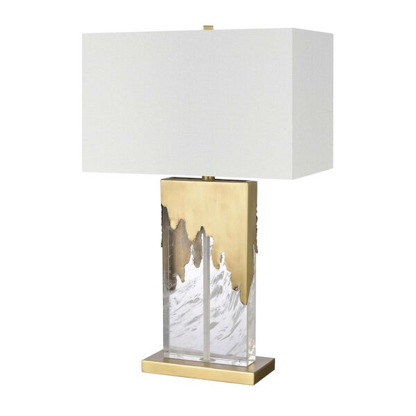 Custom Blend Clear and Brass One-Light Table Lamp, image 3