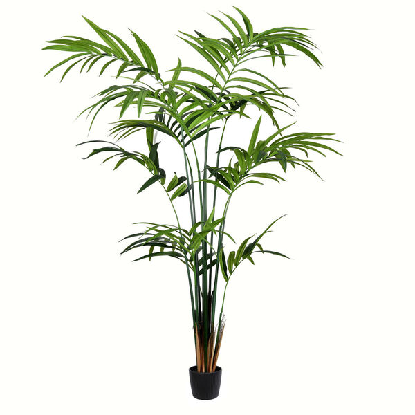 Green Potted Kentia Palm Tree with 216 Leaves, image 1