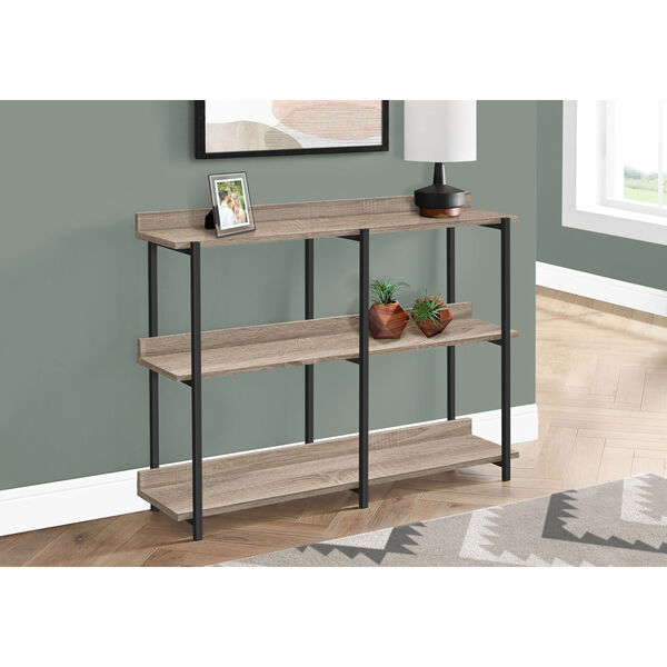 Dark Taupe 3-Tier Console Table, image 2