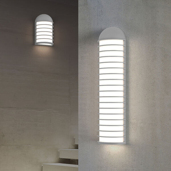 Lighthouse Textured White Short LED Sconce, image 2