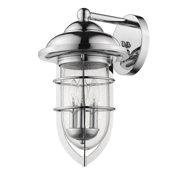 Dylan Chrome Three-Light Outdoor Wall Mount, image 1