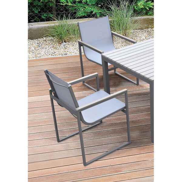 Bistro Gray Outdoor Patio Dining Chair, image 6