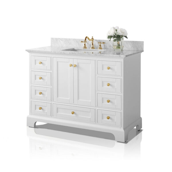 Audrey White 48-Inch Vanity Console, image 1
