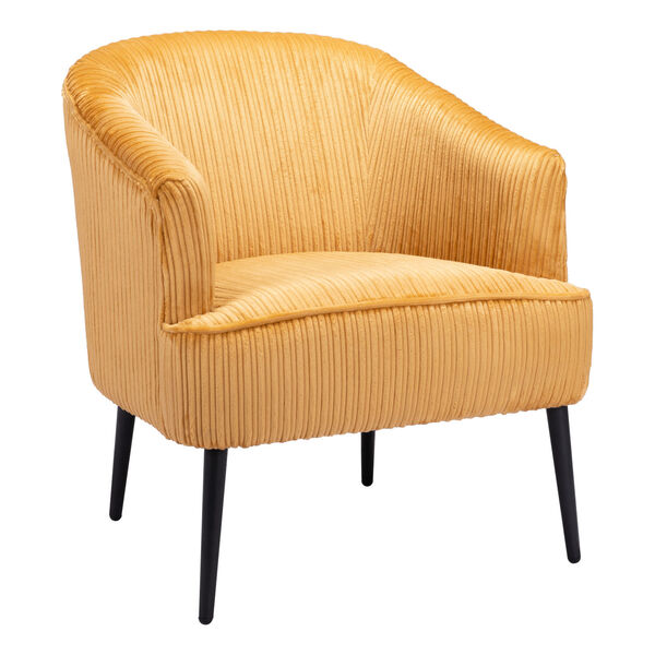 Ranier Yellow and Matte Black Accent Chair, image 1