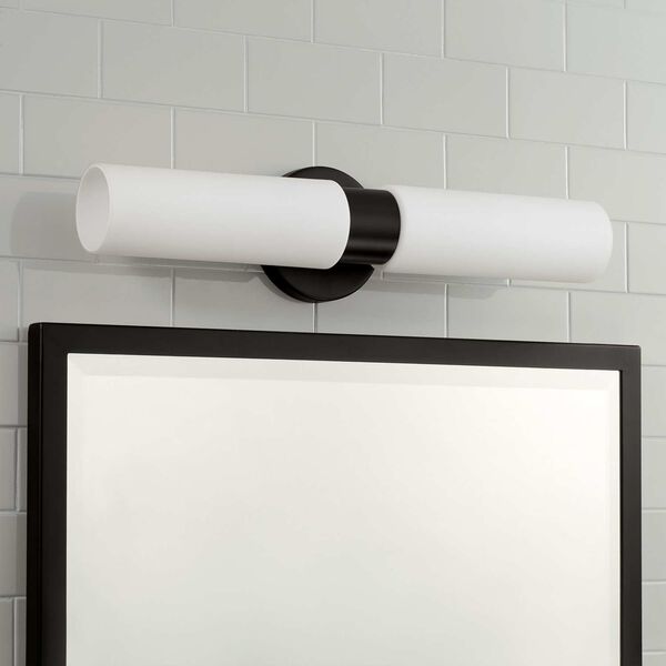 Theo Matte Black Two-Light Dual Linear Wall Sconce, image 3