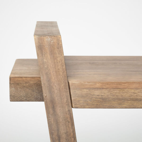 Elaine III Medium Brown Solid Wood Angled Leg Console Table, image 5