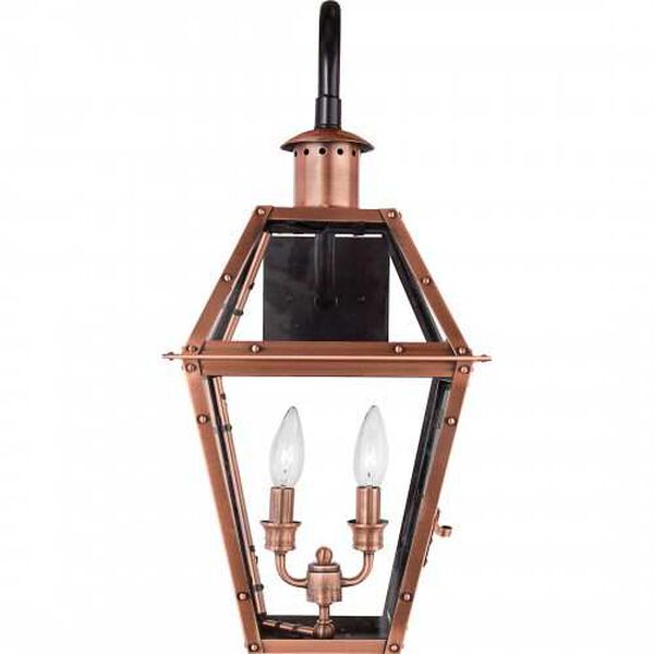 Webster Aged Copper 22-Inch Two-Light Outdoor Wall Sconce, image 2
