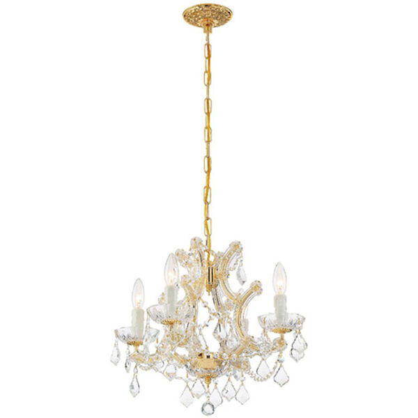 Maria Theresa Gold Four-Light Chandelier, image 6