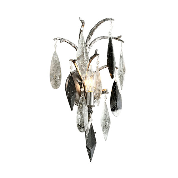 Nera Blackened Silver Leaf One-Light Wall Sconce, image 1