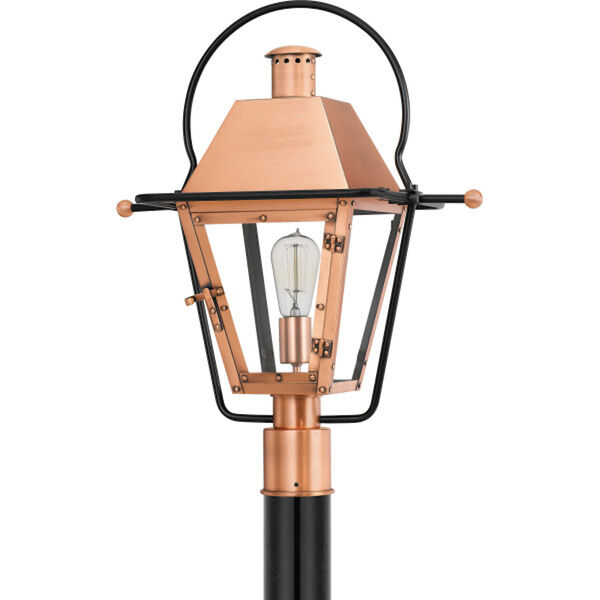 Rue De Royal Aged Copper One-Light Outdoor Post Lantern, image 2