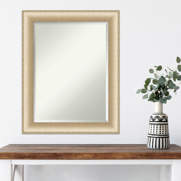 Elegant Brushed Honey Gold Wall Mirror, image 5