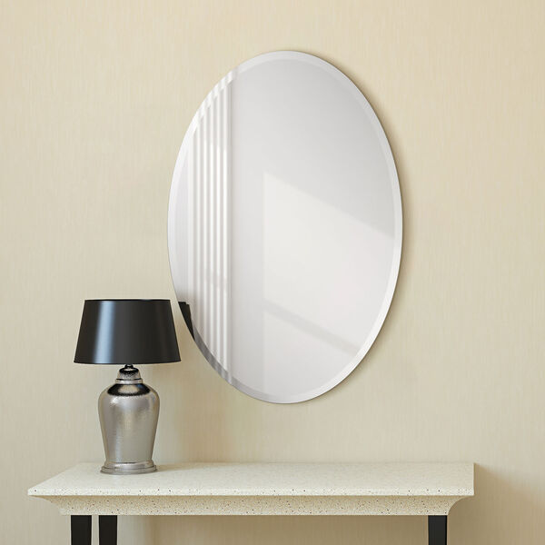 Frameless Clear 24 x 36-Inch Oval Wall Mirror, image 6