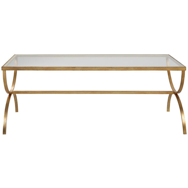 Crescent Antique Gold Coffee Table, image 2