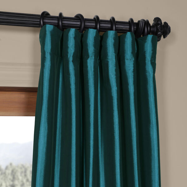 Mediterranean Faux Silk Taffeta Single Panel Curtain 50 x 108, image 2