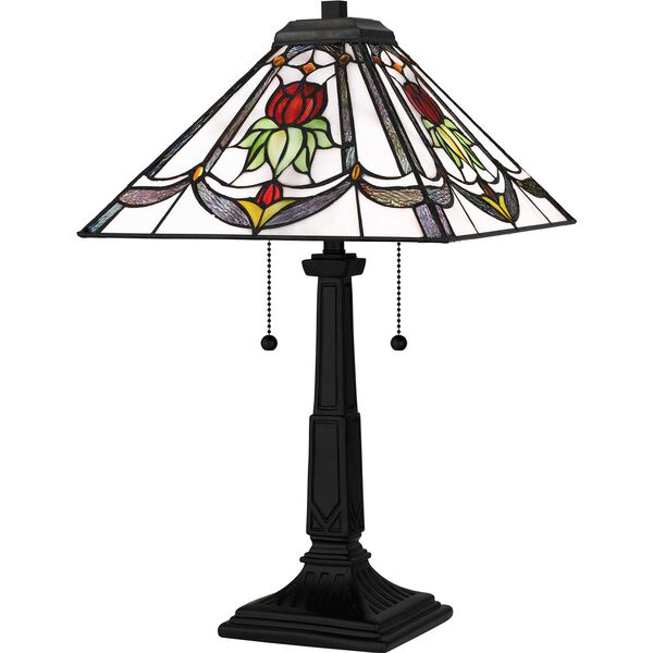 Collingwood Matte Black Two-Light Table Lamp, image 1