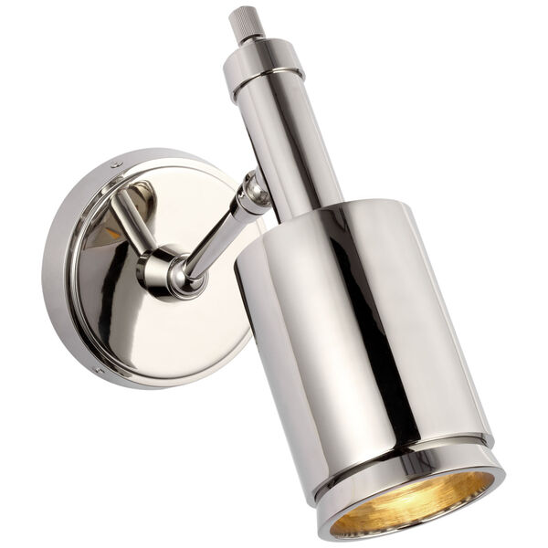 Anders Small Articulating Wall Light in Polished Nickel by Thomas O'Brien, image 1