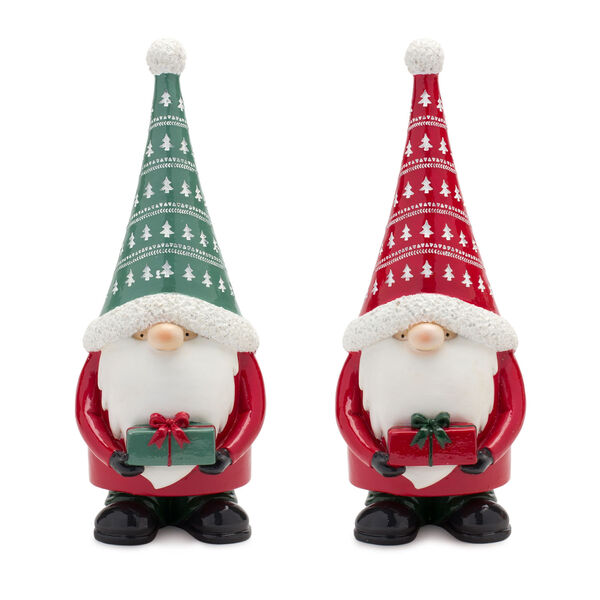 Green Holiday Gnome Figurine , Set of Two, image 1