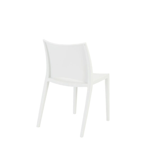 Leslie White Stacking Side Chair, Set of Two, image 4