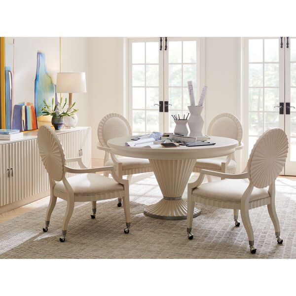 Cascades Linen White Preston Game Chair With Casters, image 3