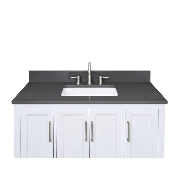 Lotte Radianz Ural Gray 43-Inch Vanity Top with Rectangular Sink, image 4