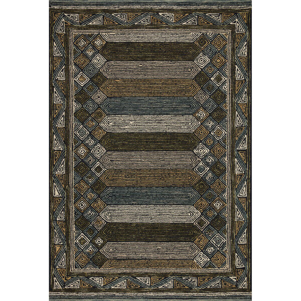 Berkeley Teal and Multicolor Area Rug, image 1