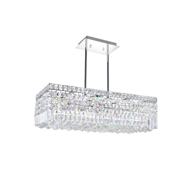 Colosseum Chrome Eight-Light 26-Inch Chandelier with K9 Clear Crystal, image 1