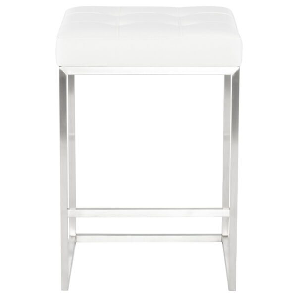 Chi White and Silver Counter Stool, image 2
