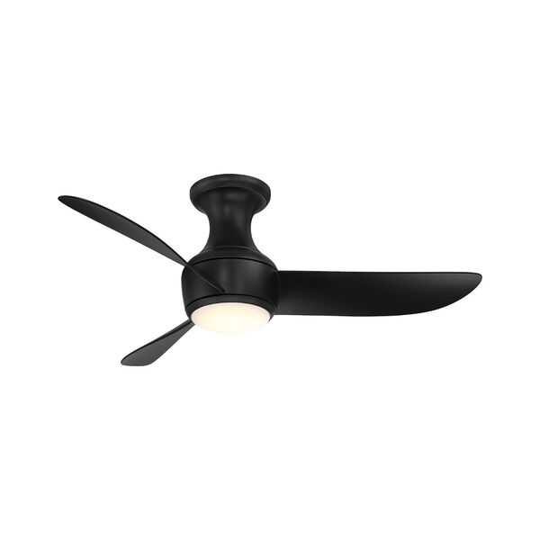 Corona Matte Black 44-Inch 2700K Indoor Outdoor Smart LED Flush Mount Ceiling Fan, image 1