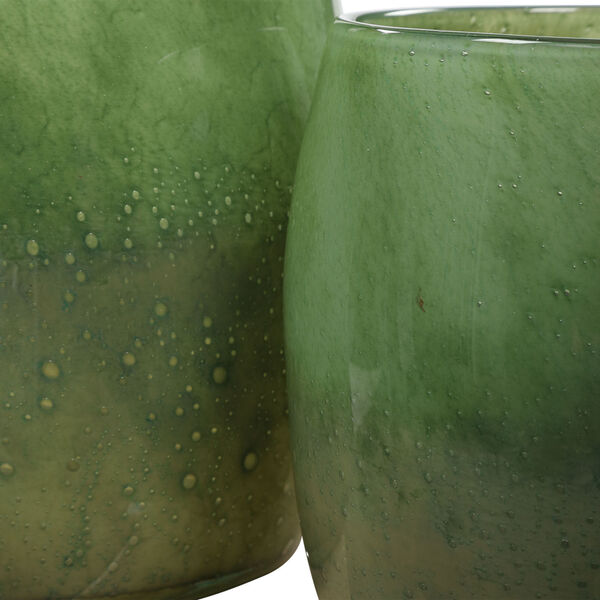 Matcha Green Glass Vases, Set of 2, image 3