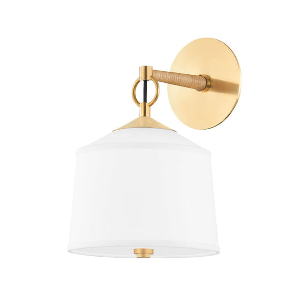 White Plains Aged Brass One-Light Wall Sconce, image 1